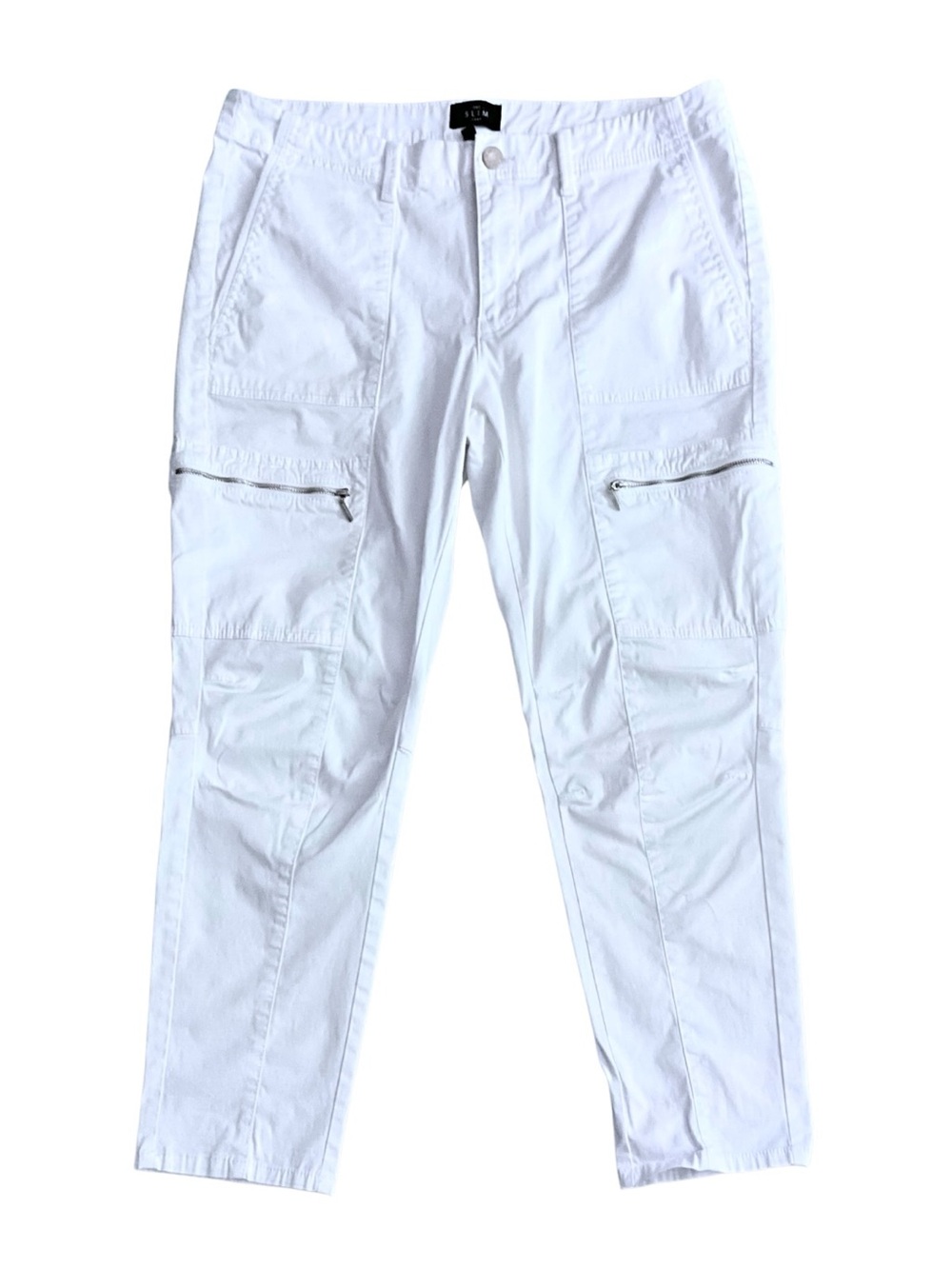 WHBM The Slim Crop White Cargo Pants - Picture 3 of 14